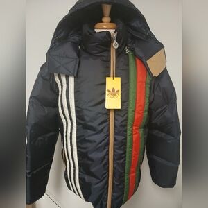BRAND NEW Gucci x Adidas Puffer Down Hooded Jacket with Detachable Sleeves 52 XL